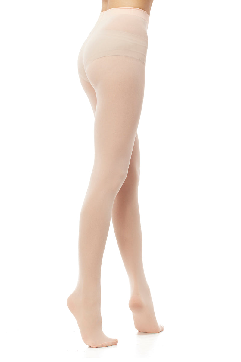 Laad het plaatje in de Viewer, 0872 Balletpanty met Voet Ballet Pastel Roze (Rosa)