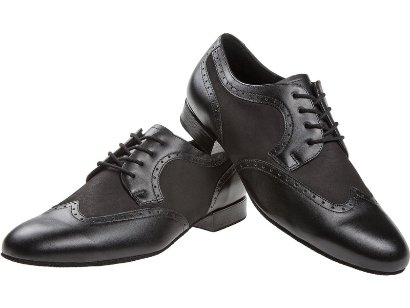 Laad het plaatje in de Viewer, 089-075-145 Zwart Leer/Zwart Nubuck 2 cm
