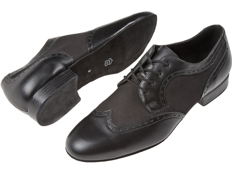 Laad het plaatje in de Viewer, 089-075-145 Zwart Leer/Zwart Nubuck 2 cm