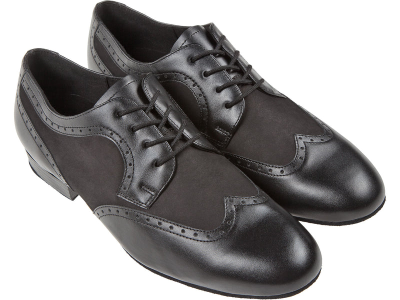 Laad het plaatje in de Viewer, 089-075-145 Zwart Leer/Zwart Nubuck 2 cm