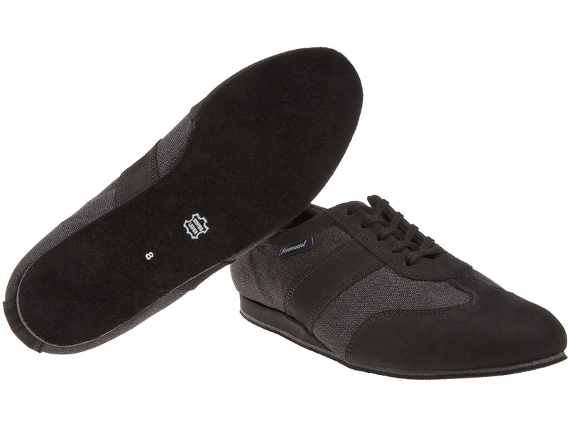 Laad het plaatje in de Viewer, 123-425-563 Brede Pasvorm Danssneakers Grijs Textiel / Zwart Suède 1.5 cm