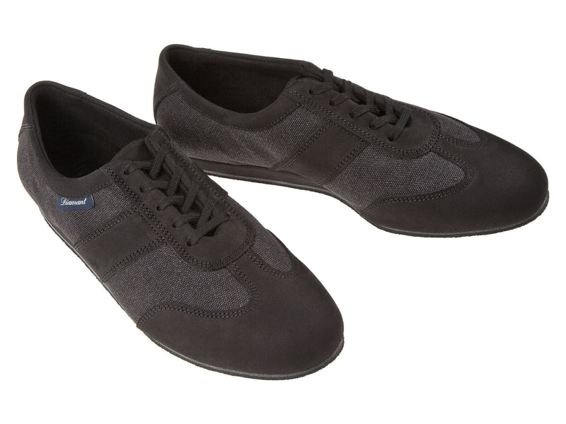 Laad het plaatje in de Viewer, 123-425-563 Brede Pasvorm Danssneakers Grijs Textiel / Zwart Suède 1.5 cm