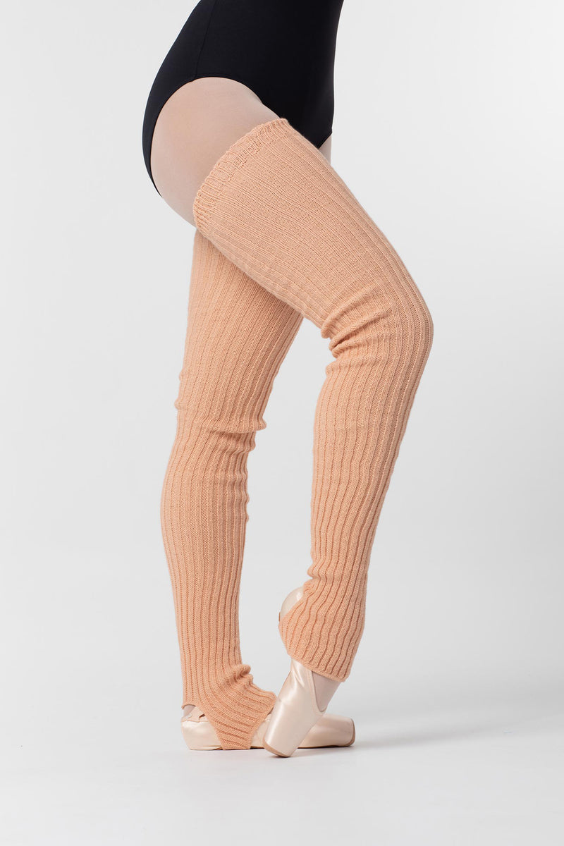 Laad het plaatje in de Viewer, 2020 Lange Beenwarmers met Stirrup Zalm Roze (Ballet)