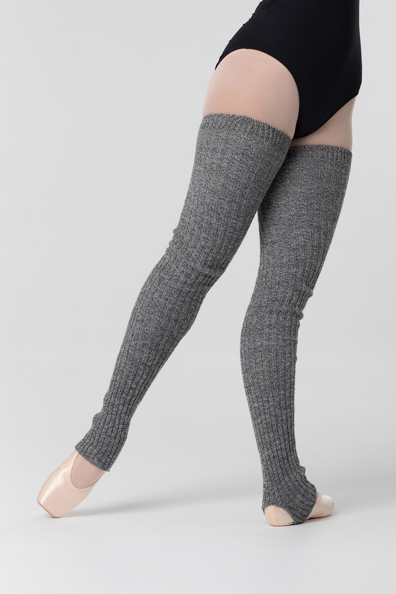 Laad het plaatje in de Viewer, 2020 Lange Beenwarmers met Stirrup Gemêleerd Grijs (Gris T.)