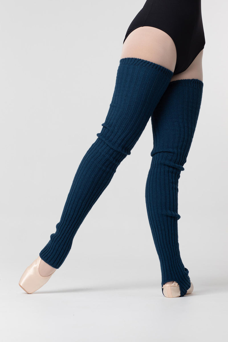 Laad het plaatje in de Viewer, 2020 Lange Beenwarmers met Stirrup Warm Donker Blauw (Azul Mar)