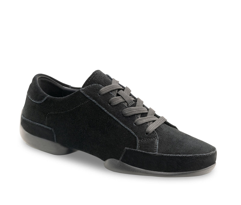 Laad het plaatje in de Viewer, Danssneakers 4055 Heren Pureflex Zwart Suède