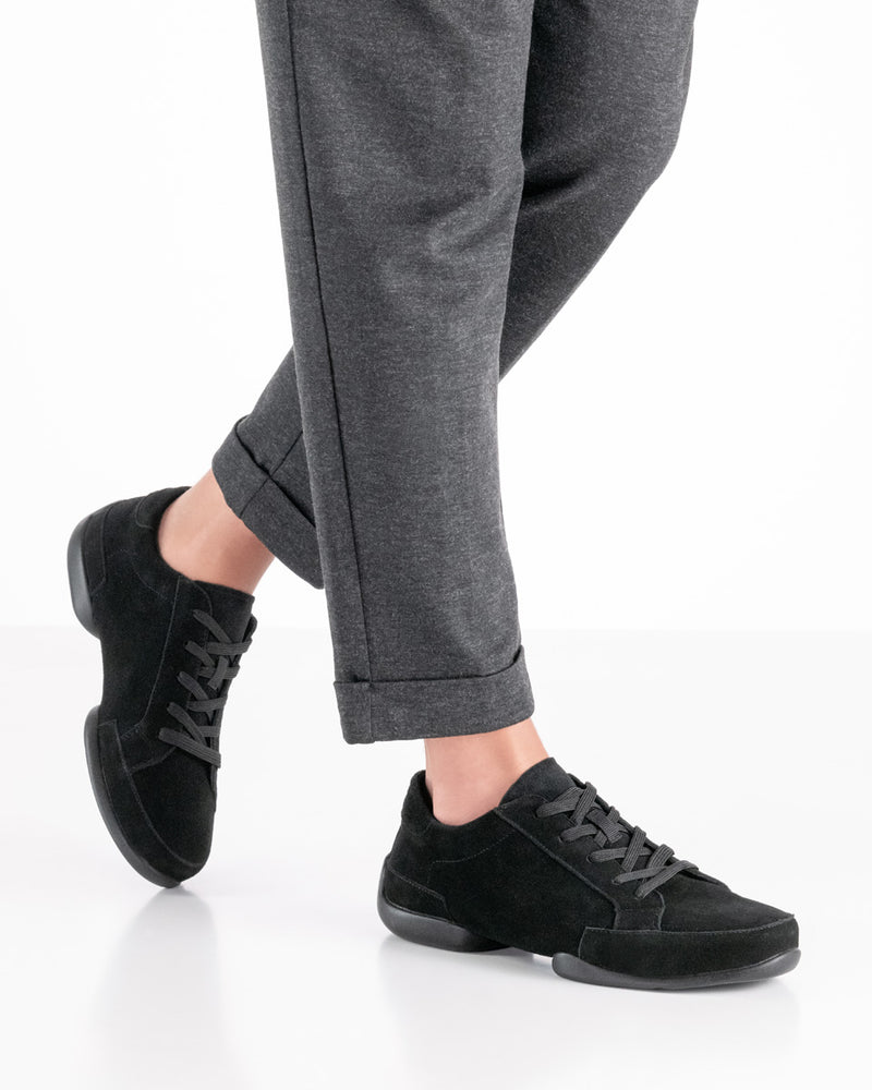 Laad het plaatje in de Viewer, Danssneakers 4055 Heren Pureflex Zwart Suède