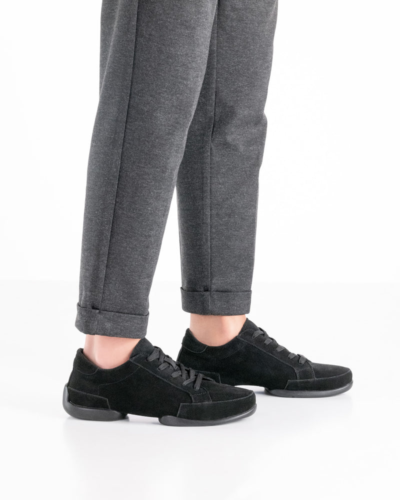 Laad het plaatje in de Viewer, Danssneakers 4055 Heren Pureflex Zwart Suède