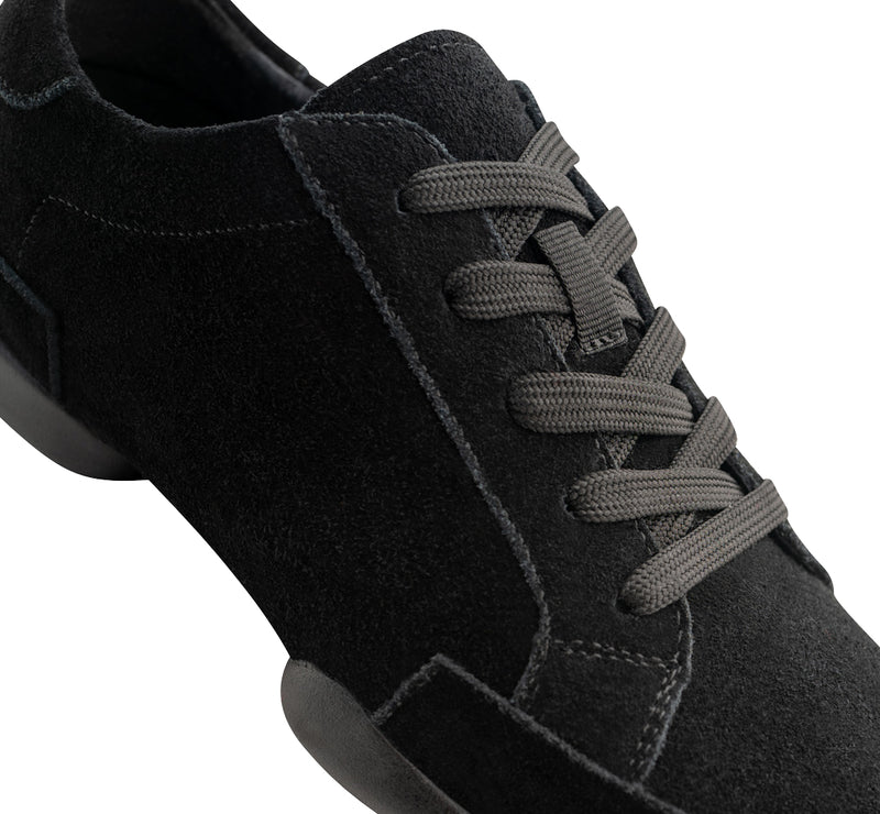 Laad het plaatje in de Viewer, Danssneakers 4055 Heren Pureflex Zwart Suède