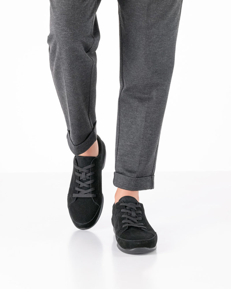 Laad het plaatje in de Viewer, Danssneakers 4055 Heren Pureflex Zwart Suède