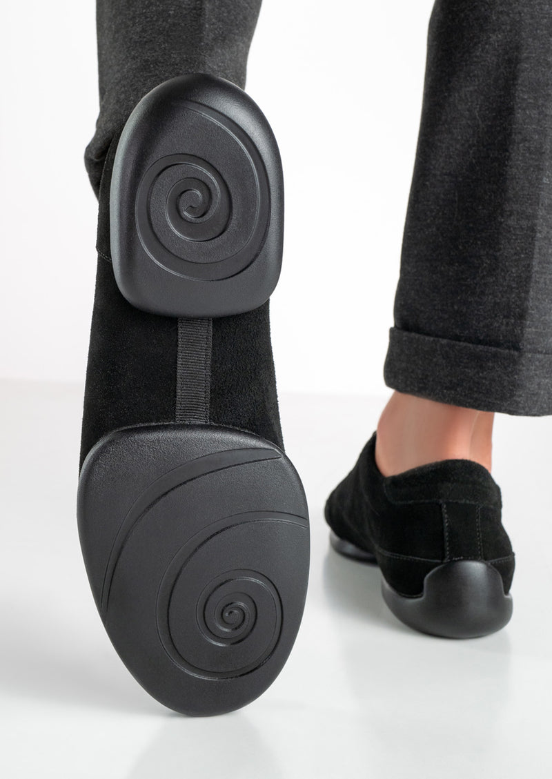 Laad het plaatje in de Viewer, Danssneakers 4055 Heren Pureflex Zwart Suède