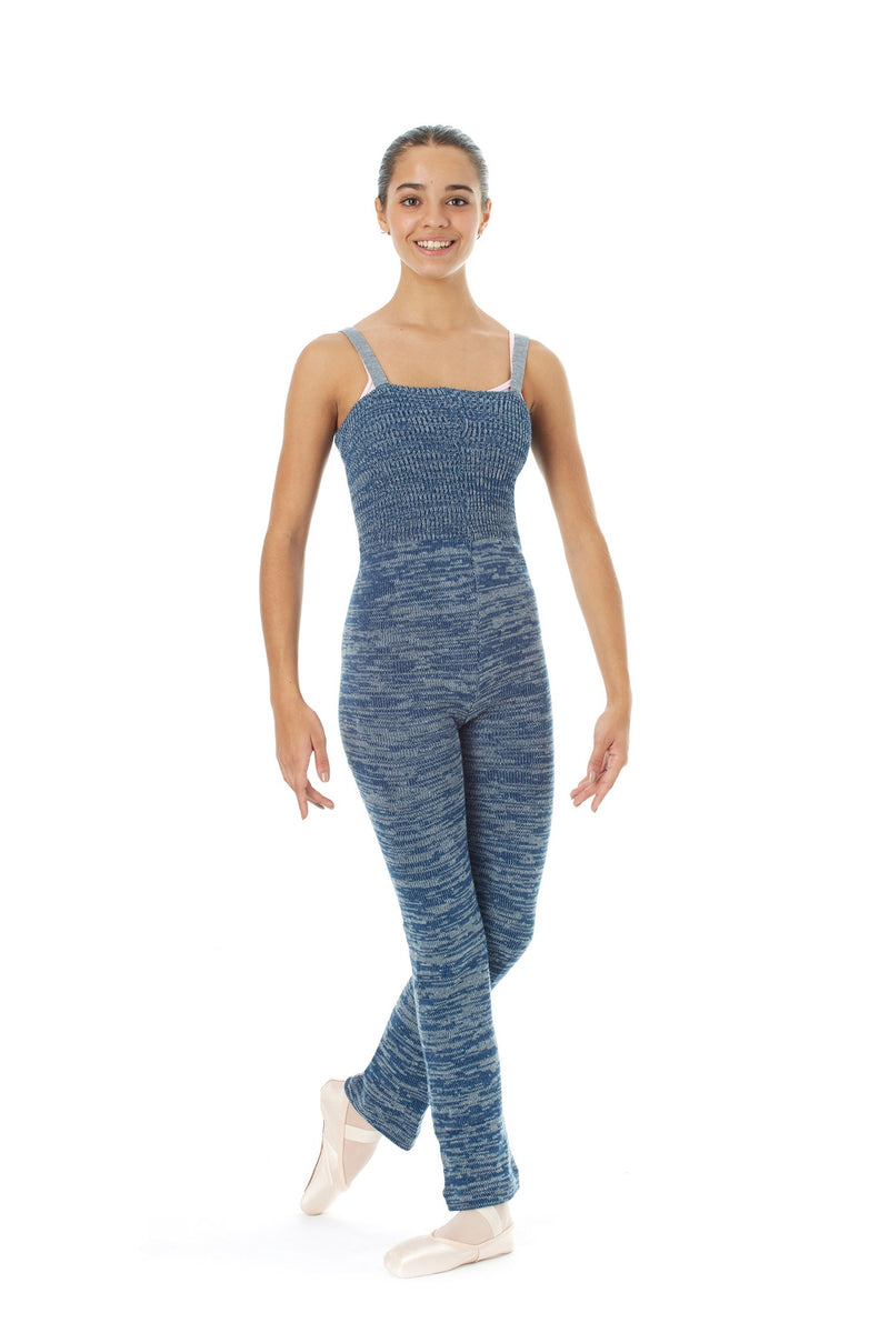 Laad het plaatje in de Viewer, 4114 Warm-Up Pak Gebreid Blauw/Grijs