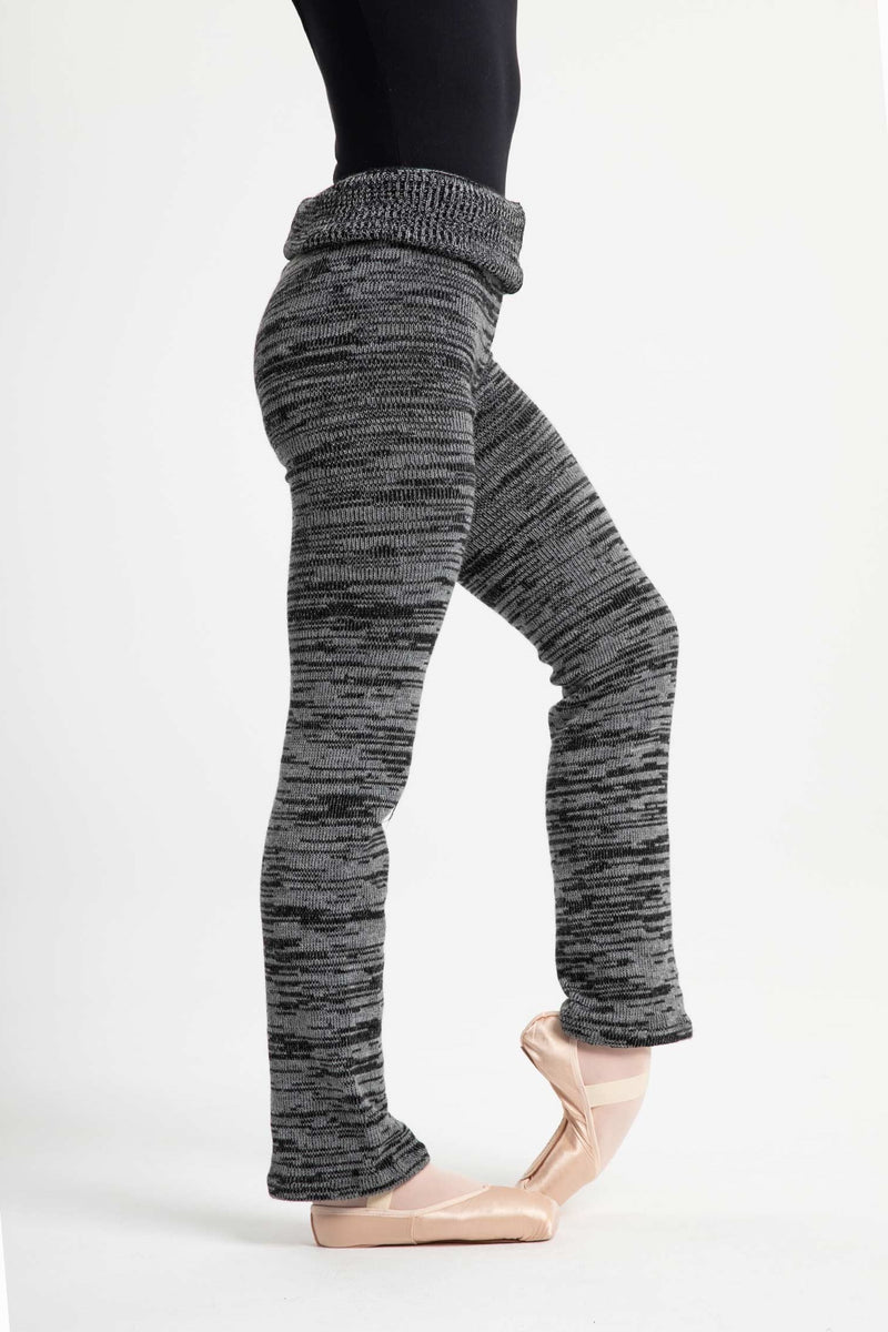 Laad het plaatje in de Viewer, 5195 Warm-up Gebreide Broek Zwart/Grijs