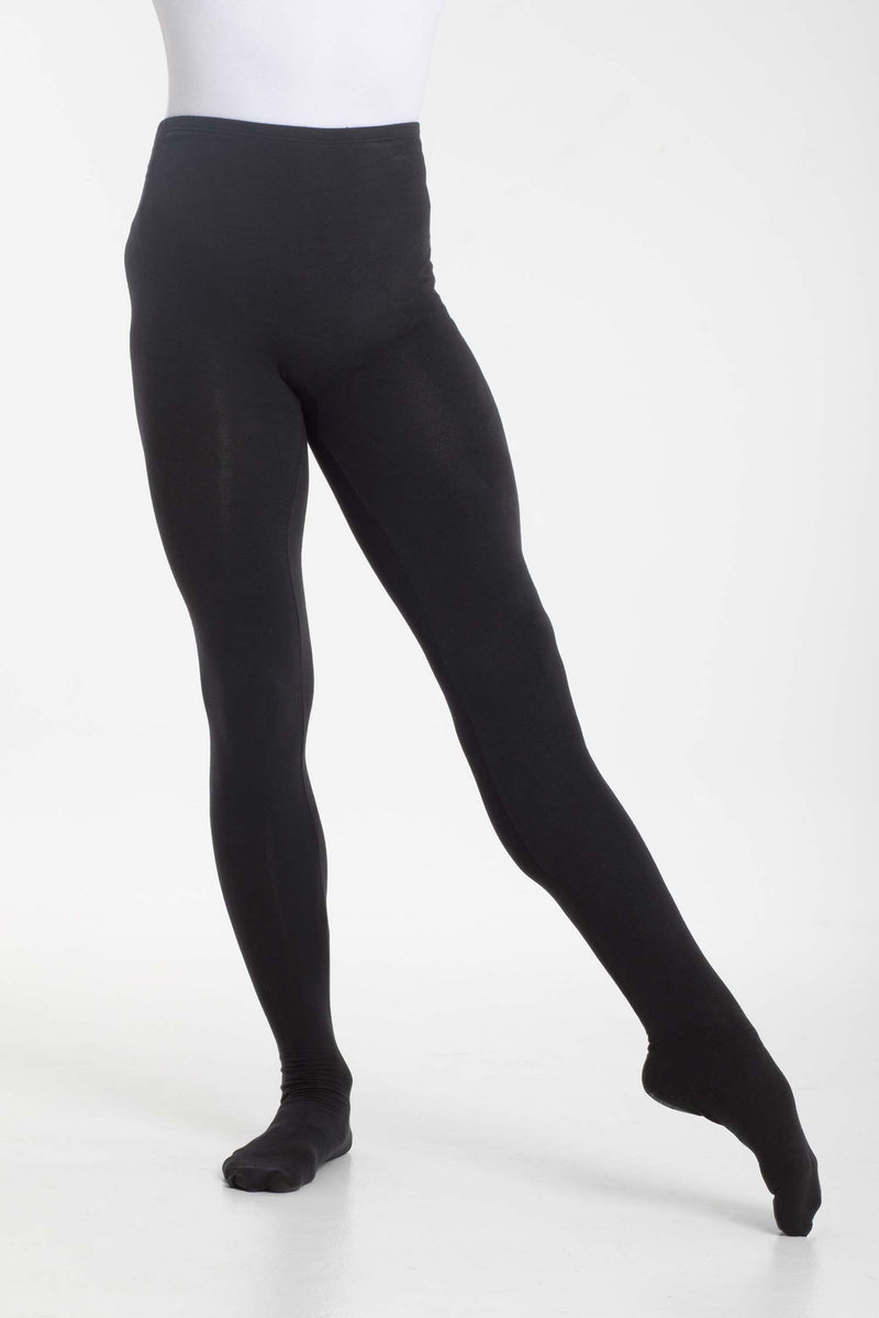 Laad het plaatje in de Viewer, 5338 Jongens/Heren Ballet Legging met voet Zwart