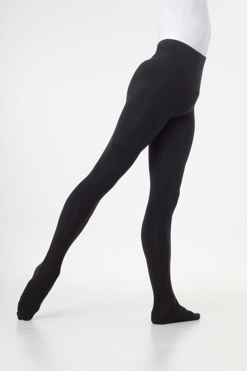Laad het plaatje in de Viewer, 5338 Jongens/Heren Ballet Legging met voet Zwart