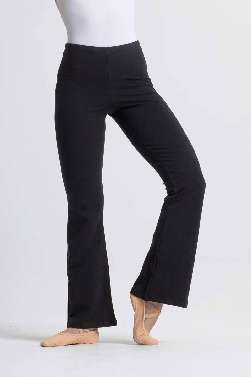 Laad het plaatje in de Viewer, 5555 Flared Jazz Broek Half Hoge Band Zwart