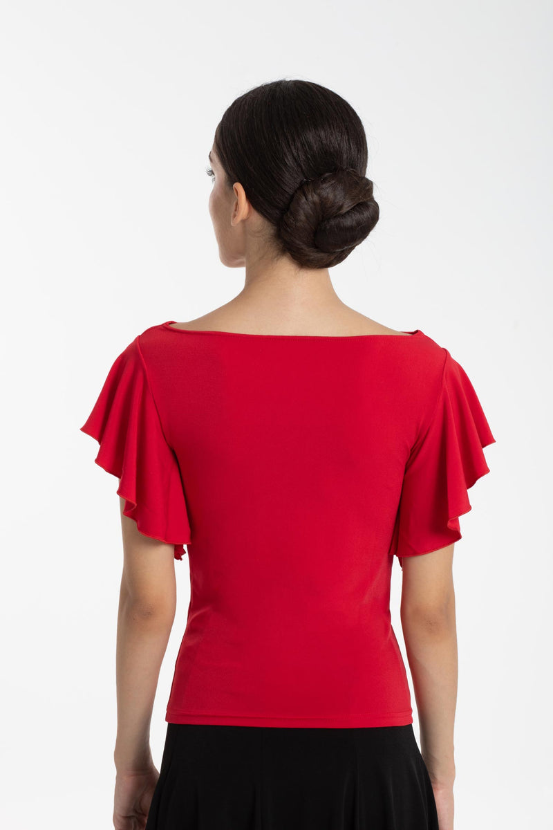 Laad het plaatje in de Viewer, 6236 Latin/Ballroom Top Rood (Rojo)