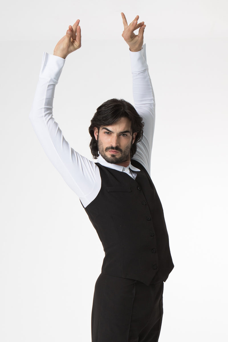 Laad het plaatje in de Viewer, 6286 Heren Latin/Ballroom Gilet/Vestje Zwart
