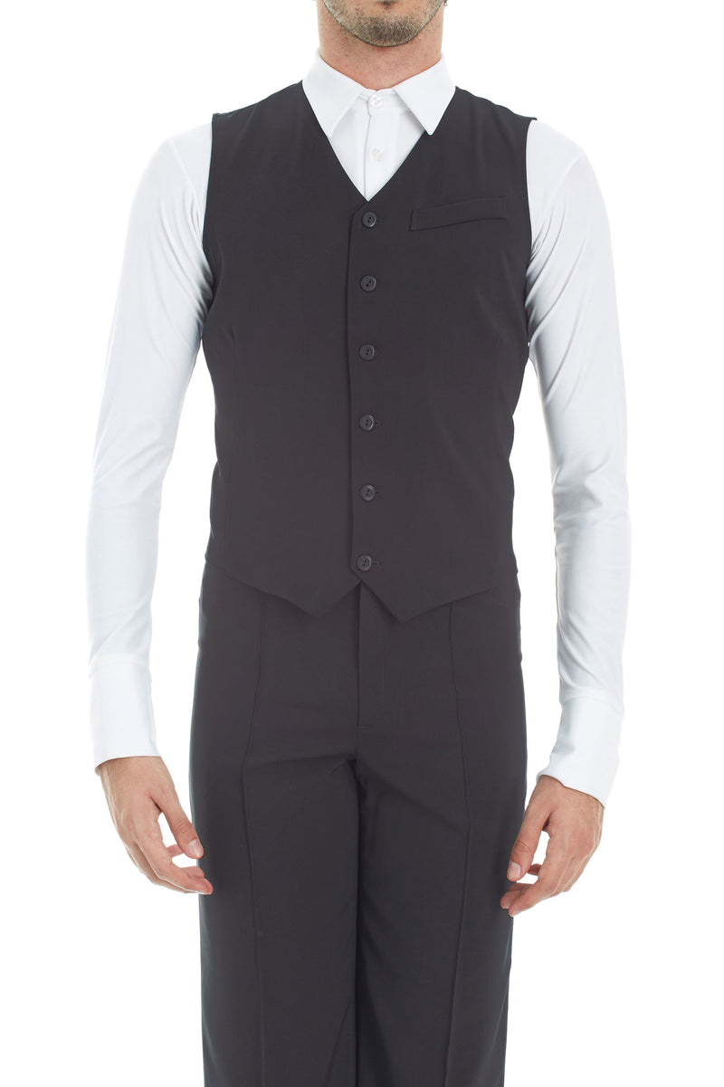 Laad het plaatje in de Viewer, 6286 Heren Latin/Ballroom Gilet/Vestje Zwart