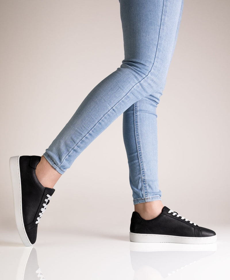 Laad het plaatje in de Viewer, Suny 7010 Sneaker dames nappa leer Zwart