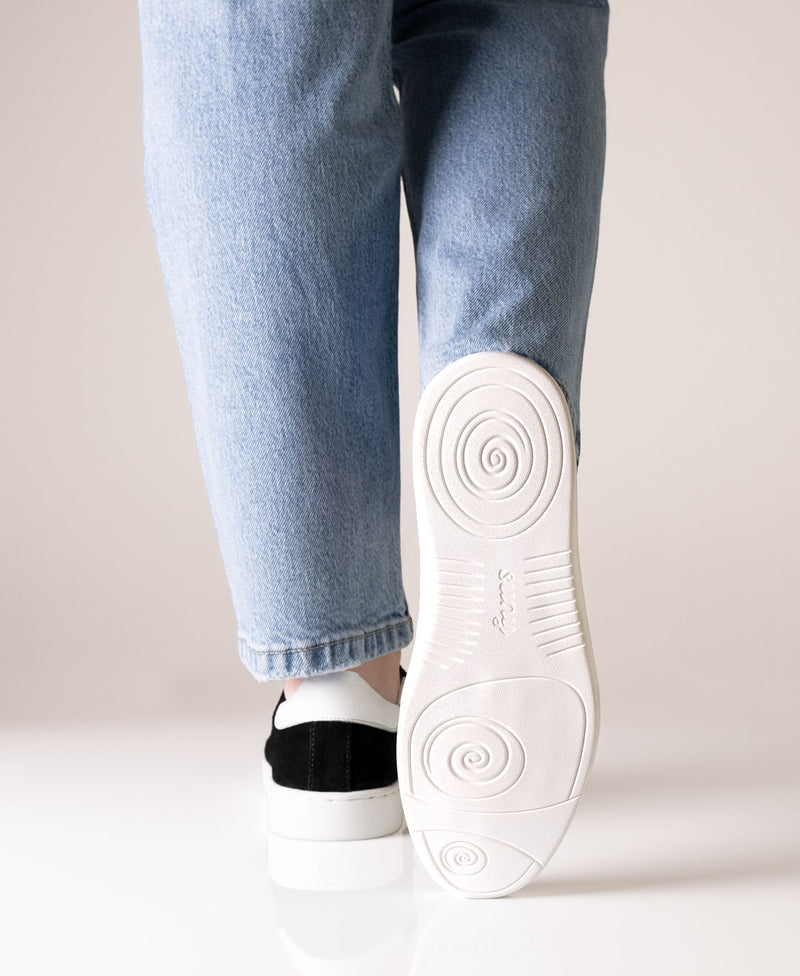 Laad het plaatje in de Viewer, Suny 7015 Sneaker Dames Nappa leer Zwart