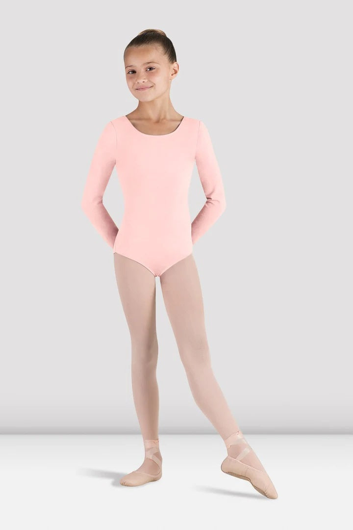 Laad het plaatje in de Viewer, CL5409 Petit Balletpakje Lange Mouw Licht Zalm Roze (LPK)