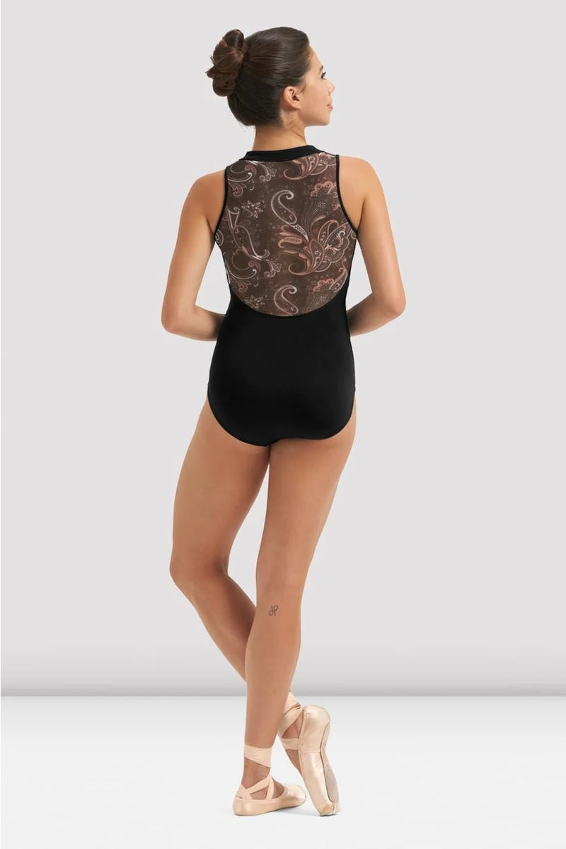 Laad het plaatje in de Viewer, M3112LM Boheme Balletpak print mesh Zwart