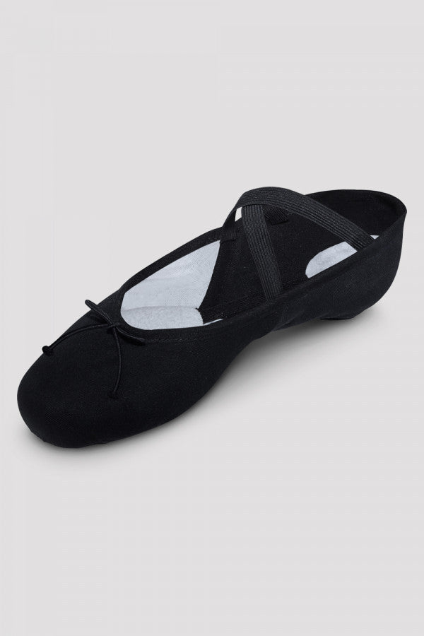 Laad het plaatje in de Viewer, S0233M Perfectus Men Canvas Stretch Balletschoen Zwart (Black)