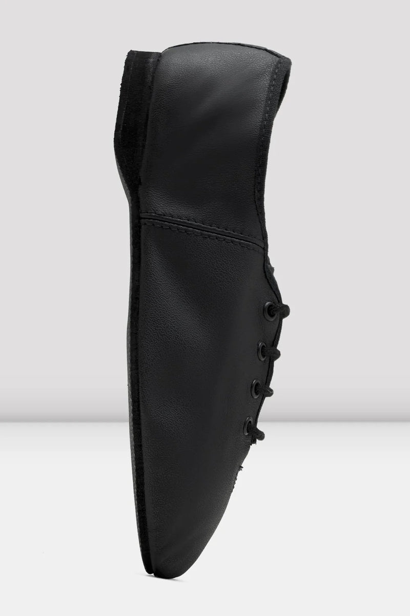 Laad het plaatje in de Viewer, S0462L Debut Jazz Oefenschoenen Doorlopende EVA rubber Zool Zwart Leer