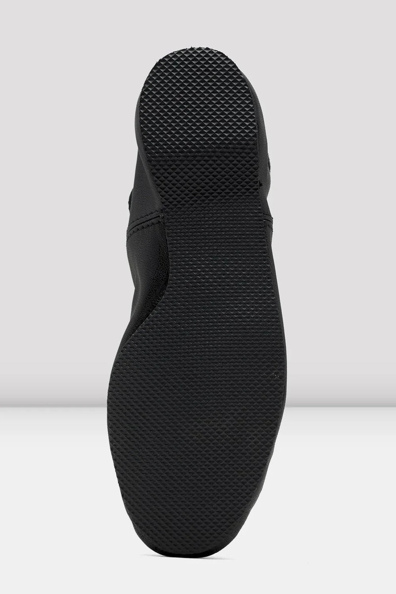 Laad het plaatje in de Viewer, S0462L Debut Jazz Oefenschoenen Doorlopende EVA rubber Zool Zwart Leer