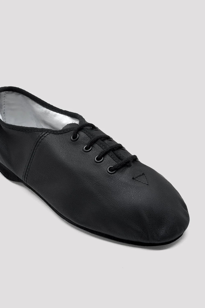 Laad het plaatje in de Viewer, S0462L Debut Jazz Oefenschoenen Doorlopende EVA rubber Zool Zwart Leer