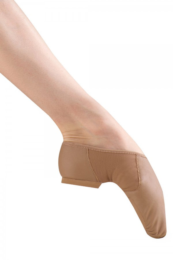 Laad het plaatje in de Viewer, S0495L Neo Flex Slip On Jazzschoenen Beige/Tan Leer/Neopreen