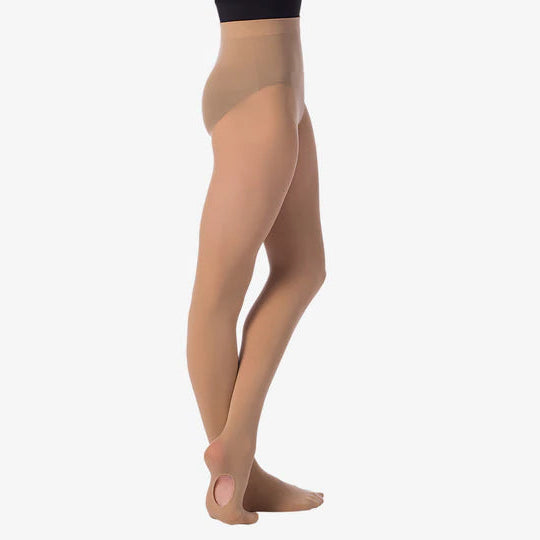 Laad het plaatje in de Viewer, TS82 Convertible Balletpanty met Voetgat Licht Bruin (Light Caramel)