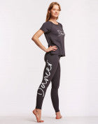 Laad het plaatje in de Viewer, Adalie I Am Dancer Logo Legging Zwart