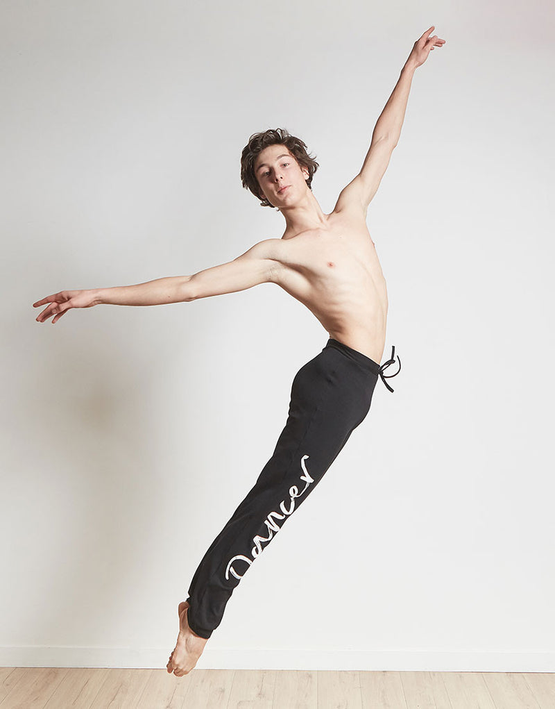 Laad het plaatje in de Viewer, Affetto I am Dancer Logo Unisex Dansbroek Trekkoord Zwart
