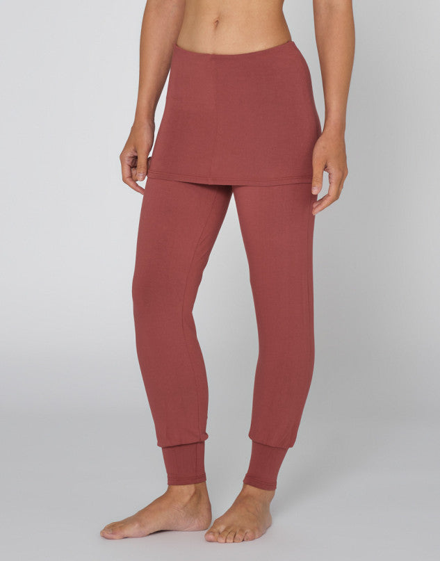 Laad het plaatje in de Viewer, Alto Dans en Yoga Broek Brede Band Viscose Steen rood/ Terracotta