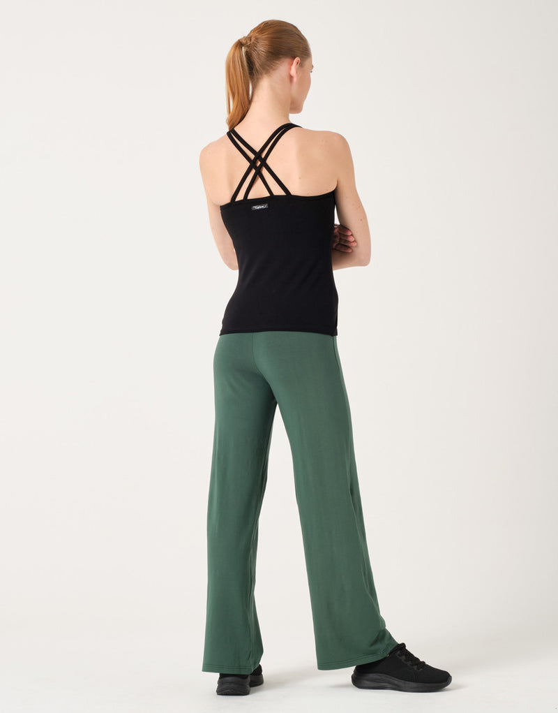Laad het plaatje in de Viewer, Aoste Dansbroek Hoge taille Viscose Groen (Cactus)