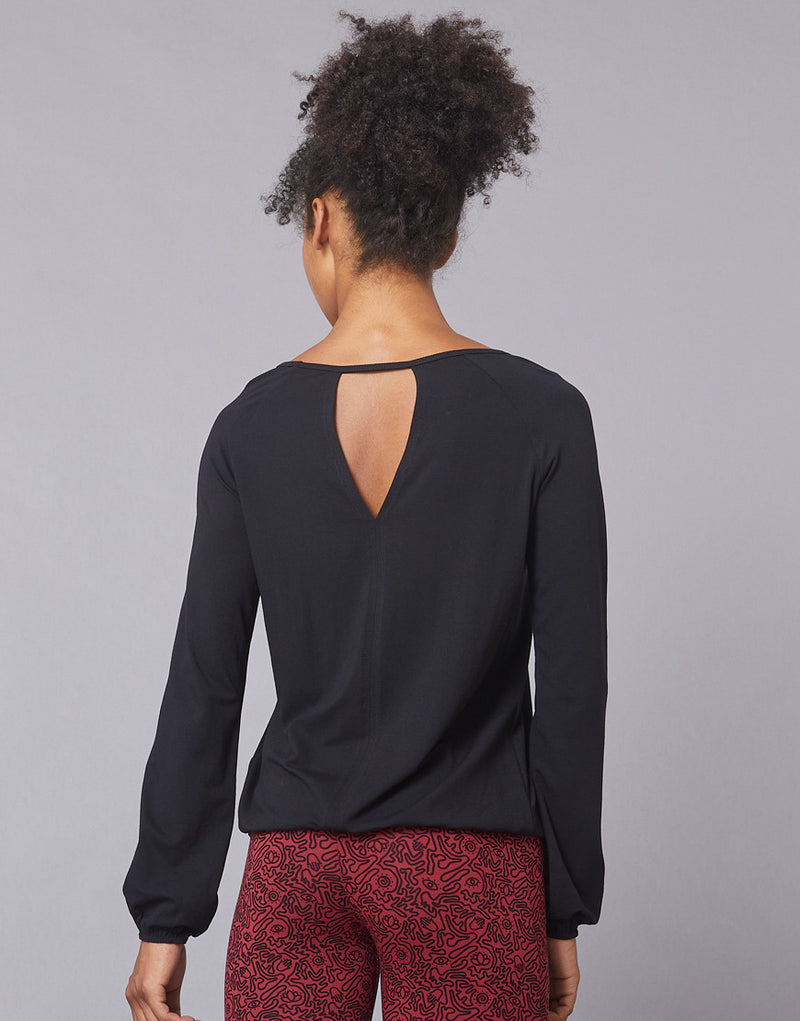 Laad het plaatje in de Viewer, Assia T-Shirt Lange mouwen Zwart
