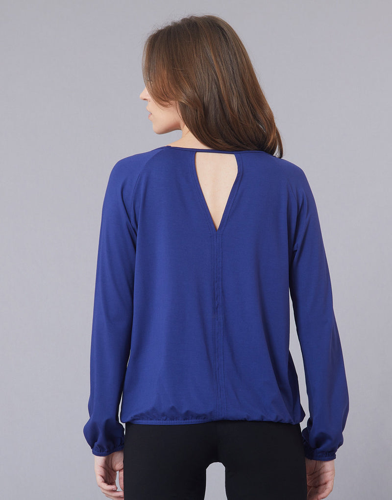 Laad het plaatje in de Viewer, Assia T-Shirt Lange Mouwen Kobalt Blauw