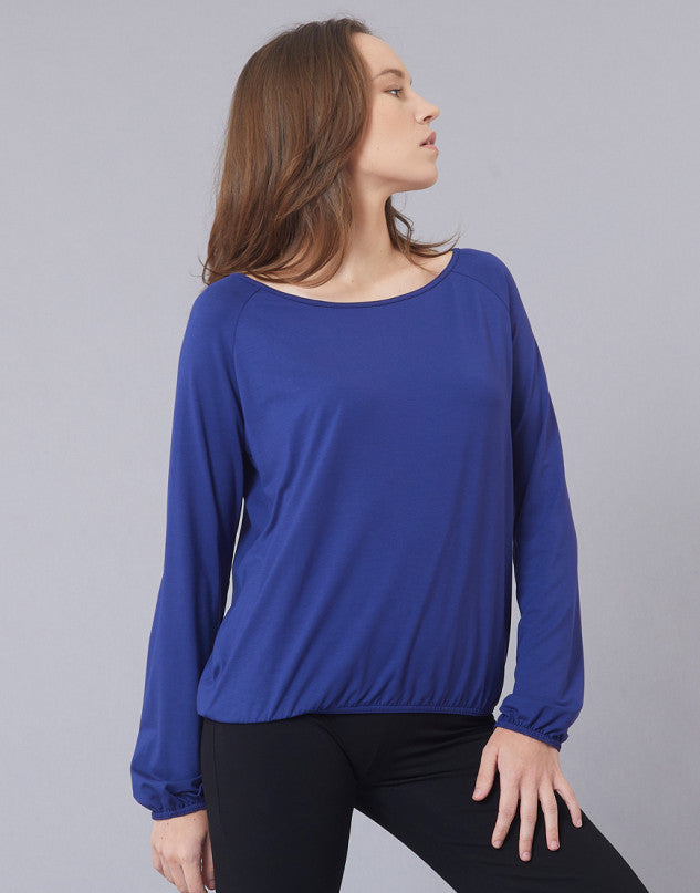 Laad het plaatje in de Viewer, Assia T-Shirt Lange Mouwen Kobalt Blauw
