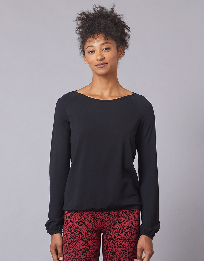 Laad het plaatje in de Viewer, Assia T-Shirt Lange mouwen Zwart