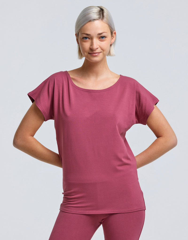 Laad het plaatje in de Viewer, Ava Viscose T-Shirt Korte Mouw Viscose Roze (Kiss)