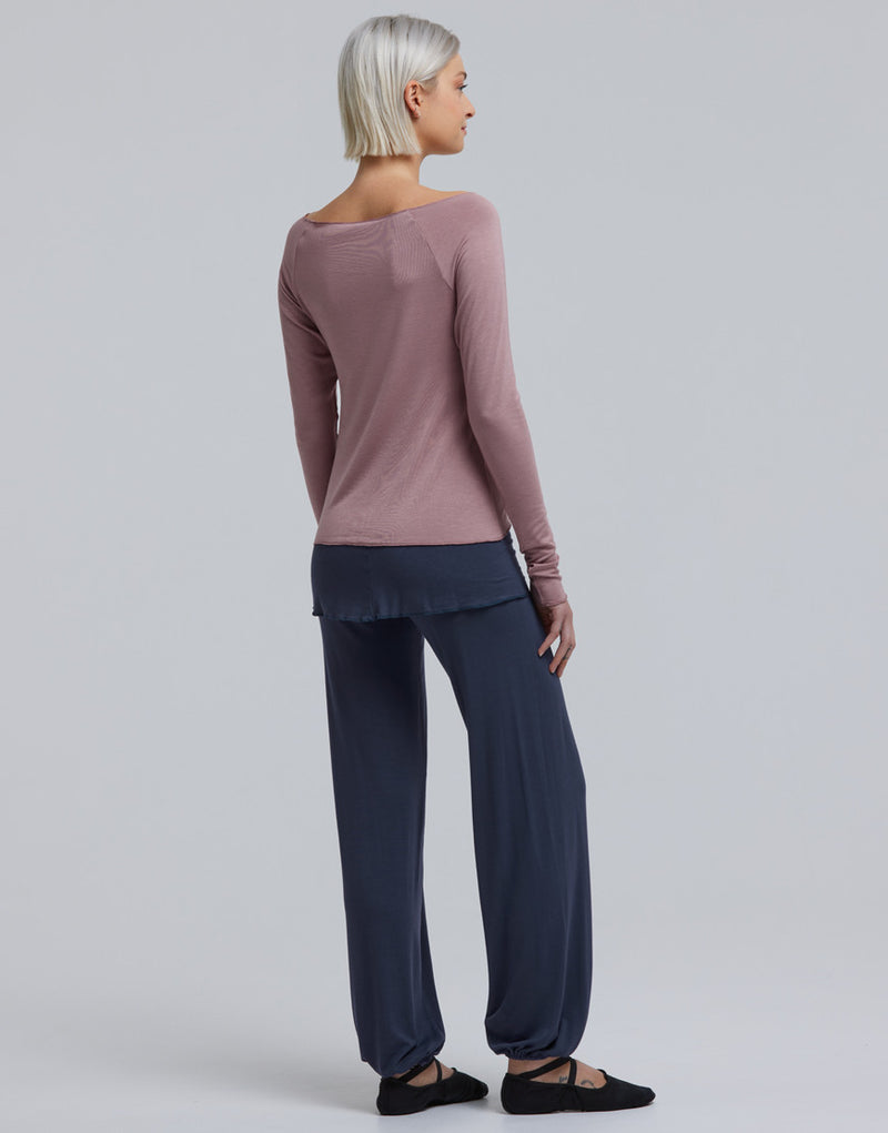 Laad het plaatje in de Viewer, Baby Yoga Dans Broek Lang Heupstuk Grijs Blauw (Nocturne)