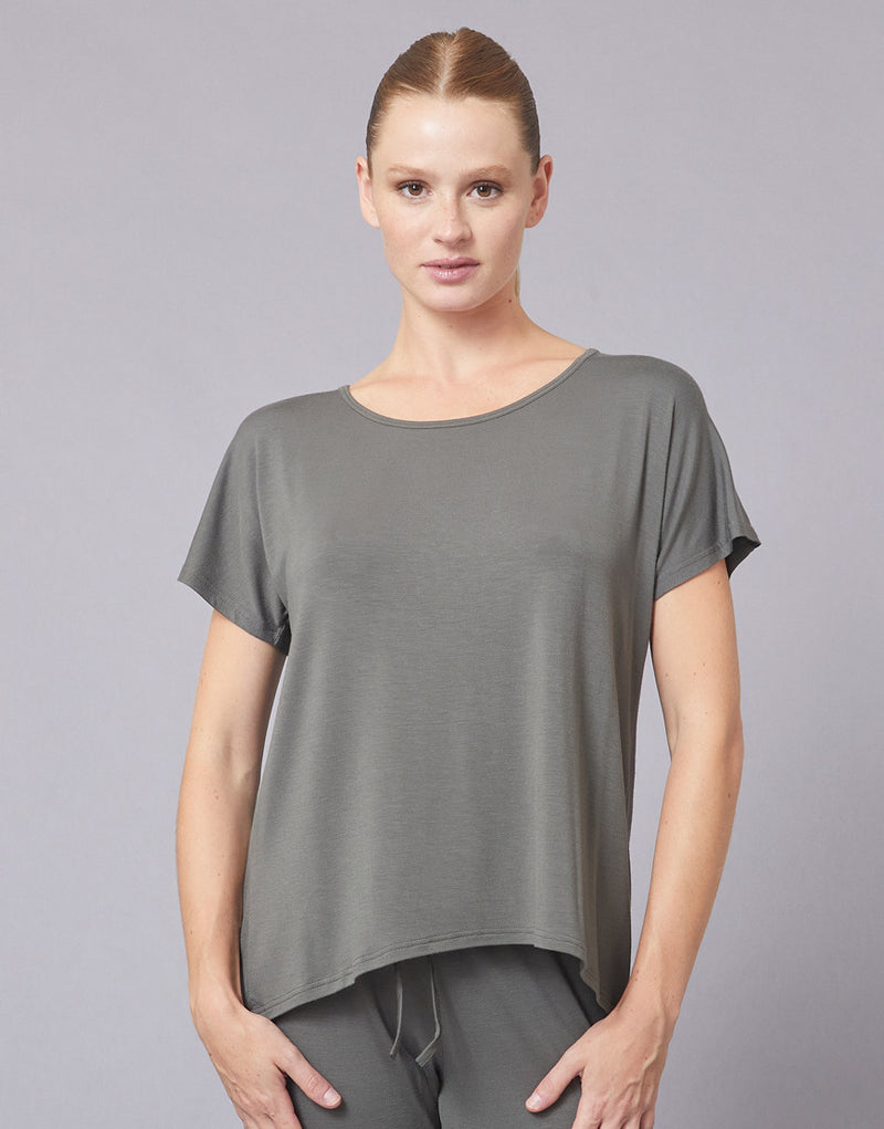 Laad het plaatje in de Viewer, Badine T-Shirt Korte Mouw Olijf Groen (Tundra)