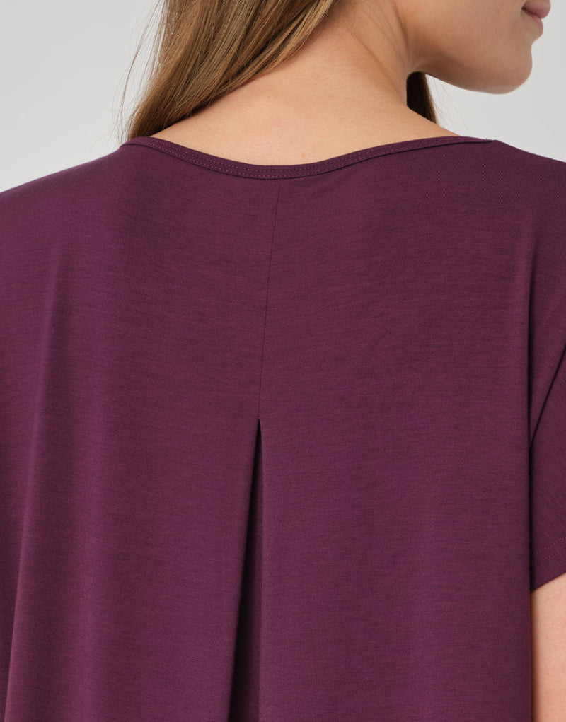 Laad het plaatje in de Viewer, Badine T-Shirt Korte Mouw aubergine (Black cherry)