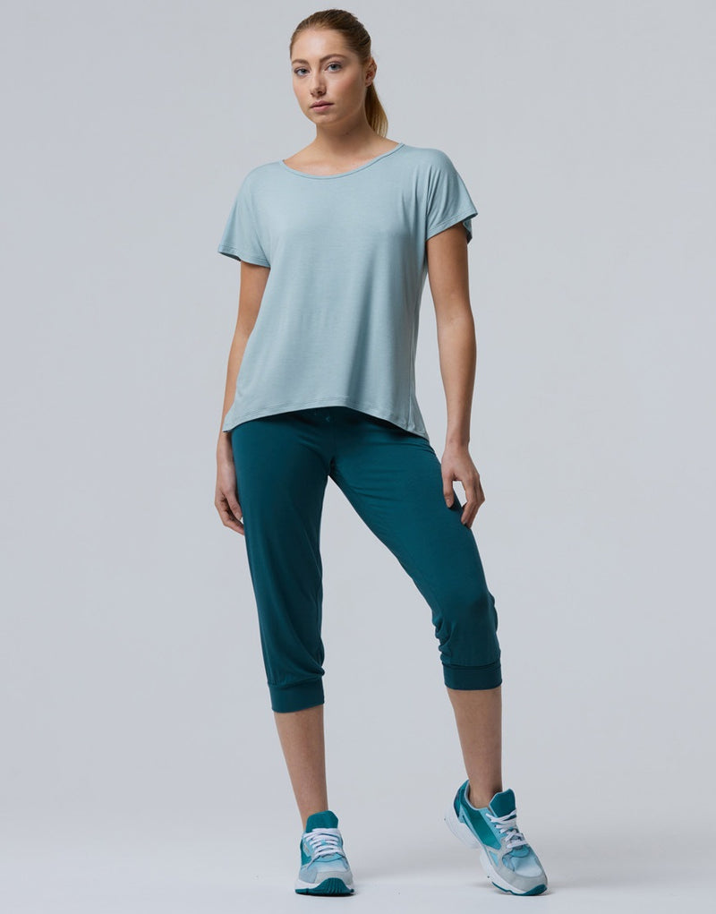 Laad het plaatje in de Viewer, Badine T-Shirt Korte Mouw Zacht Groen (Lichen)