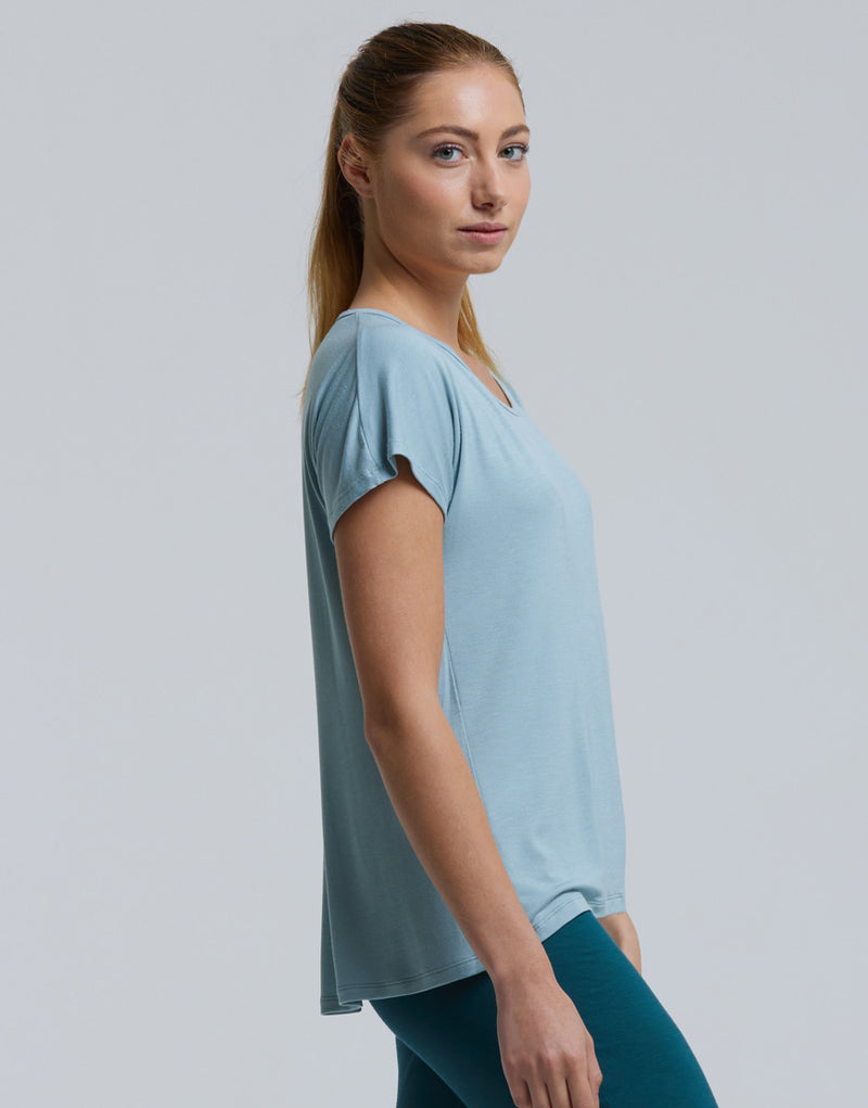 Laad het plaatje in de Viewer, Badine T-Shirt Korte Mouw Zacht Groen (Lichen)