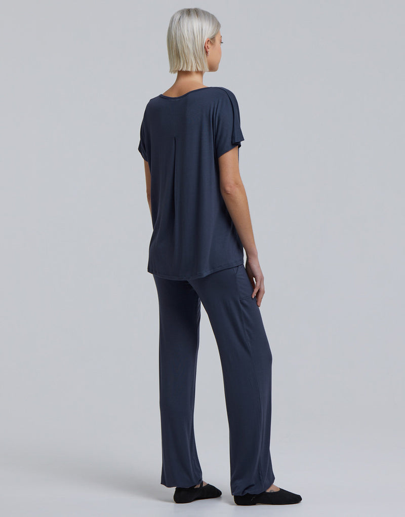 Laad het plaatje in de Viewer, Badine T-Shirt Korte Mouw Grijs Blauw (Nocturne)