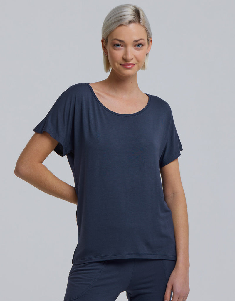 Laad het plaatje in de Viewer, Badine T-Shirt Korte Mouw Grijs Blauw (Nocturne)