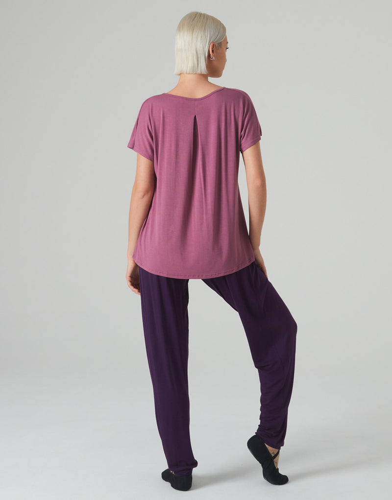 Laad het plaatje in de Viewer, Badine T-Shirt Korte mouw Paars (Mauve)